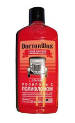 Doctorwax Цветная полироль с полифлоном. Красная, Для кузова