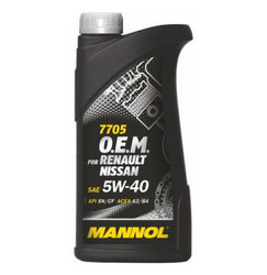 Купить моторное масло Mannol O.E.M. for Renault Nissan 5W-40, в интернет-магазине в Апатитах