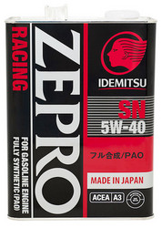 Купить моторное масло Idemitsu Zepro Racing Sn 5W40 4л, в интернет-магазине в Апатитах