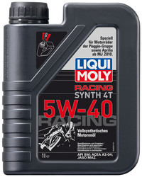 Купить моторное масло Liqui moly для 4-тактных Мотоциклов Racing Synth 4T SAE 5W-40, в интернет-магазине в Апатитах