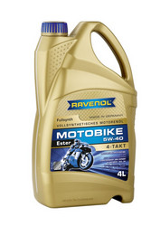Купить моторное масло Ravenol Motobike 4-T Ester 5W-40 (4л) new, в интернет-магазине в Апатитах