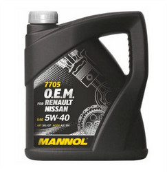Купить моторное масло Mannol O.E.M. for Renault Nissan 5W-40, в интернет-магазине в Апатитах